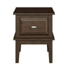 Minal End Table with 1 Drawer | Brown Cherry Birch Wood 24’’ BM336086