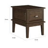 Minal End Table with 1 Drawer | Brown Cherry Birch Wood 24’’ BM336086