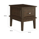 Minal End Table with 1 Drawer | Brown Cherry Birch Wood 24’’ BM336086