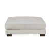 Liny Square Ottoman | 45’’ Beige Microfiber | Black Solid Wood BM336090