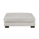 Liny Square Ottoman | 45’’ Beige Microfiber | Black Solid Wood BM336090