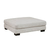Liny Square Ottoman | 45’’ Beige Microfiber | Black Solid Wood BM336090