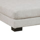 Liny Square Ottoman | 45’’ Beige Microfiber | Black Solid Wood BM336090