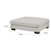 Liny Square Ottoman | 45’’ Beige Microfiber | Black Solid Wood BM336090