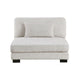Liny Modular Armless Chair | 1 Pillow | Beige Microfiber | Black BM336091