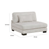 Liny Modular Armless Chair | 1 Pillow | Beige Microfiber | Black BM336091