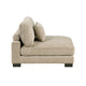 Liny Armless Chair | 1 Pillow | Brown Microfiber | Black Solid Wood BM336093