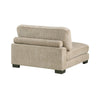 Liny Armless Chair | 1 Pillow | Brown Microfiber | Black Solid Wood BM336093