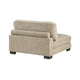 Liny Armless Chair | 1 Pillow | Brown Microfiber | Black Solid Wood BM336093