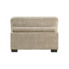 Liny Armless Chair | 1 Pillow | Brown Microfiber | Black Solid Wood BM336093