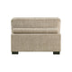 Liny Armless Chair | 1 Pillow | Brown Microfiber | Black Solid Wood BM336093
