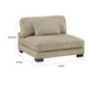 Liny Armless Chair | 1 Pillow | Brown Microfiber | Black Solid Wood BM336093