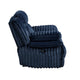 Rexy Manual Glider Recliner Chair | Textured Blue Corduroy Solid Wood