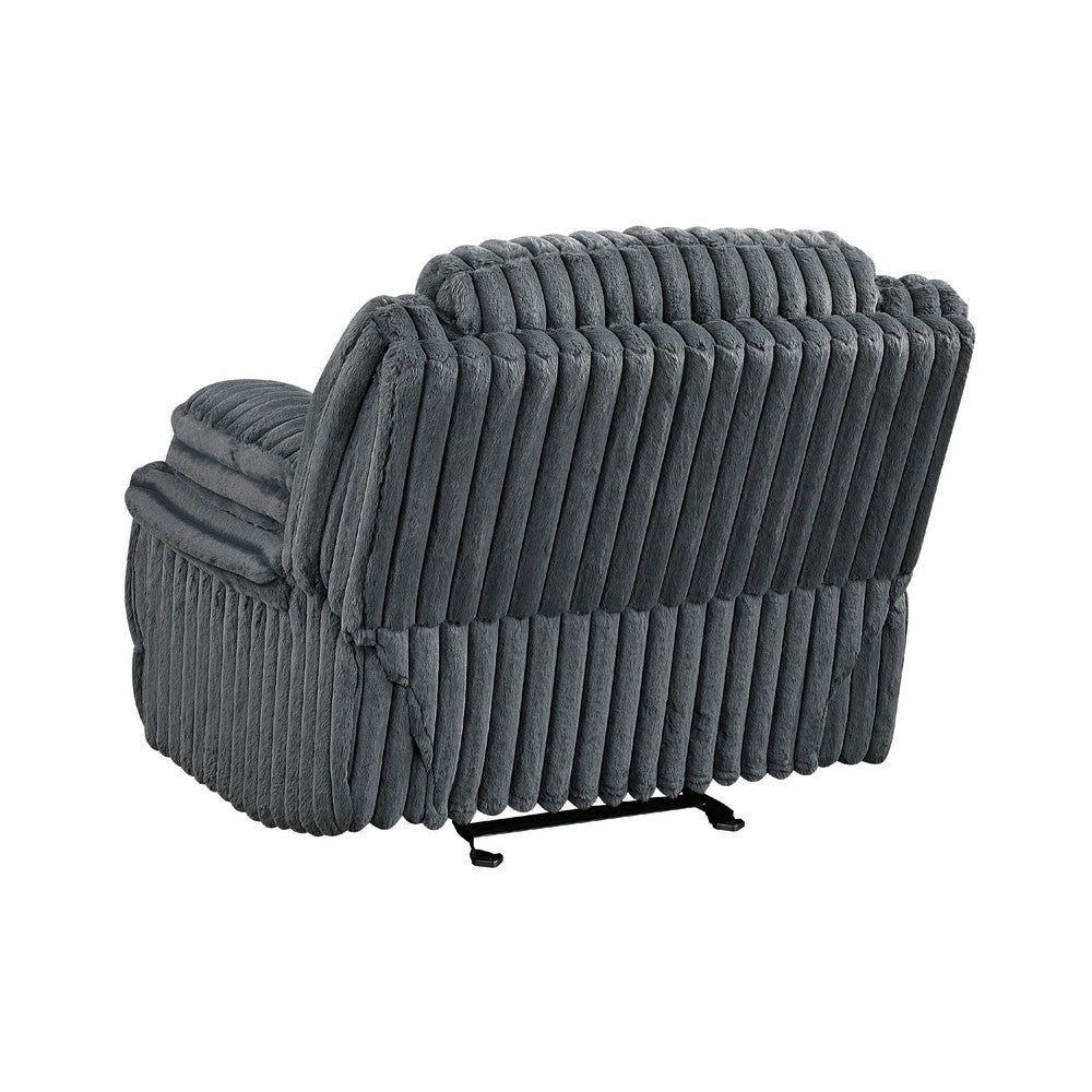 Rexy Manual Glider Reclining Chair | Textured Dark Gray Corduroy BM336103
