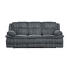 Rexy Manual Double Reclining Sofa | Textured Dark Gray Corduroy 95’’ BM336105