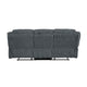 Rexy Manual Double Reclining Sofa | Textured Dark Gray Corduroy 95’’ BM336105