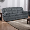 Rexy Manual Double Reclining Sofa | Textured Dark Gray Corduroy 95"