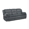 Rexy Manual Double Reclining Sofa | Textured Dark Gray Corduroy 95"