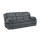 Rexy Manual Double Reclining Sofa | Textured Dark Gray Corduroy 95"