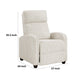 Pary Manual Push Back Reclining Chair with Beige Ribbed Corduroy BM336109