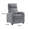 Pary Manual Push Back Reclining Chair with Dark Gray Ribbed Corduroy BM336110