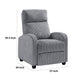 Pary Manual Push Back Reclining Chair with Dark Gray Ribbed Corduroy BM336110