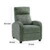 Pary Manual Push Back Reclining Chair with Green Ribbed Corduroy BM336111