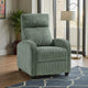 Pary Manual Push Back Reclining Chair with Green Ribbed Corduroy