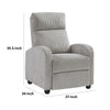 Pary Manual Push Back Reclining Chair with Light Gray Ribbed Corduroy BM336112