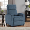 Pary Manual Push Back Reclining Chair with Midnight Blue Corduroy
