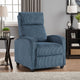 Pary Manual Push Back Reclining Chair with Midnight Blue Corduroy
