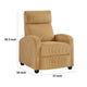 Pary Manual Push Back Reclining Chair with Yellow Ribbed Corduroy BM336114