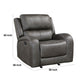 Patsy Manual Rocker Recliner Chair | Gray Polished Microfiber BM336115