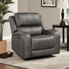 Patsy Manual Rocker Recliner Chair | Gray Polished Microfiber