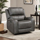 Patsy Manual Rocker Recliner Chair | Gray Polished Microfiber