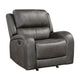 Patsy Manual Rocker Recliner Chair | Gray Polished Microfiber