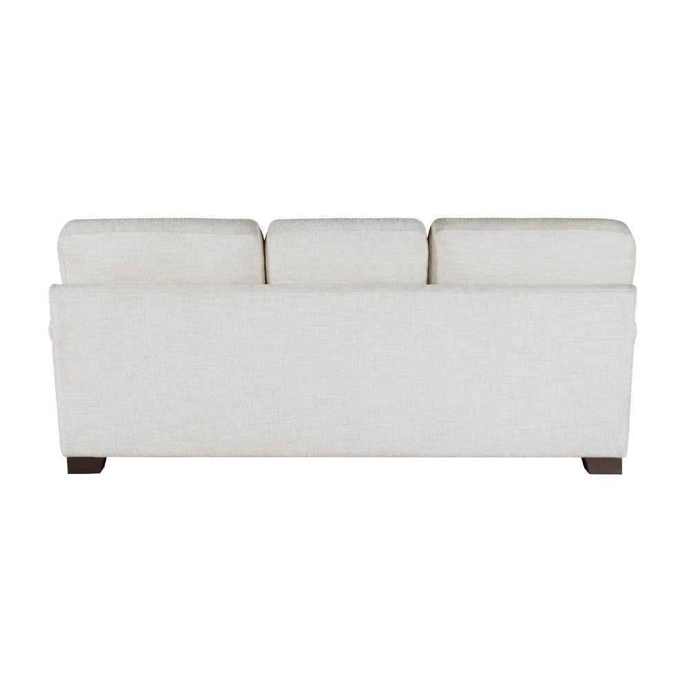 Osy Sofa with 4 Accent Pillows | 91’’ | Soft Ivory Chenille BM336120