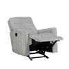 Lyns Manual Glider Recliner Armchair | Soft Gray Chenille | Solid Wood BM336121