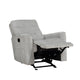 Lyns Manual Glider Recliner Armchair | Soft Gray Chenille | Solid Wood BM336121