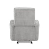Lyns Manual Glider Recliner Armchair | Soft Gray Chenille | Solid Wood BM336121