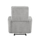 Lyns Manual Glider Recliner Armchair | Soft Gray Chenille | Solid Wood BM336121