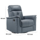 Briz Manual Swivel Recliner Chair | Top Grain Leather Slate Gray BM336124