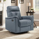 Briz Manual Swivel Recliner Chair | Top Grain Leather Slate Gray