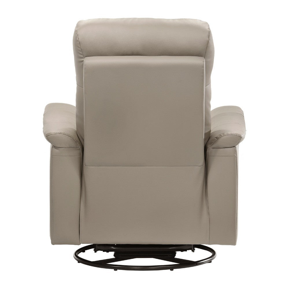 Briz Manual Swivel Recliner Chair | Top Grain Leather Latte Brown BM336125