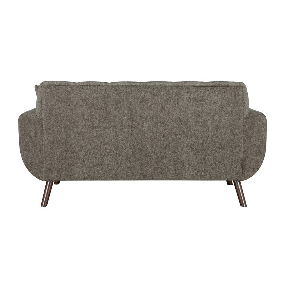 Jany Loveseat with 2 Pillows | 70’’ | Brown Microfiber | Walnut Tone BM336130