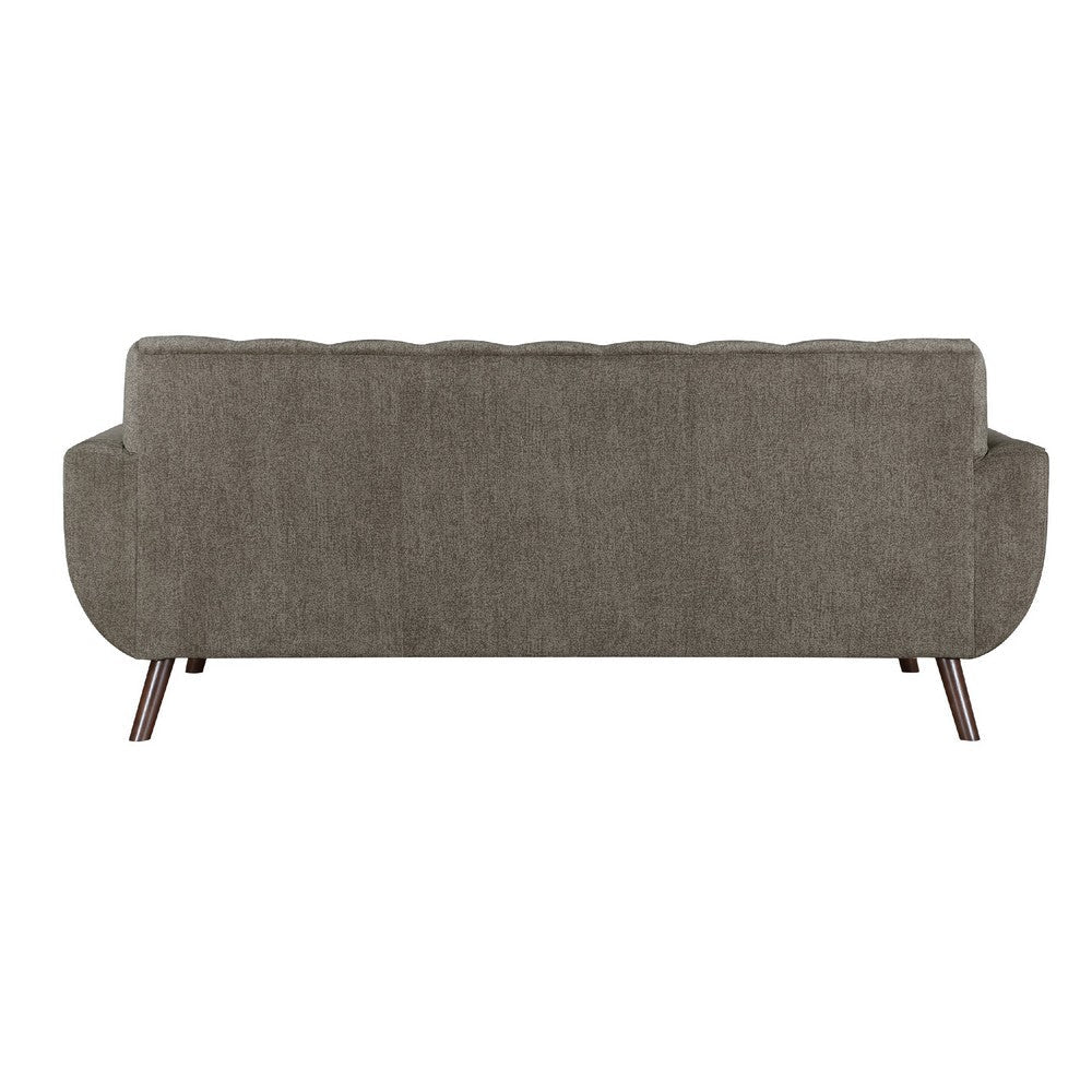 Jany Sofa with 2 Pillows | 87’’ Brown Microfiber | Walnut Tone BM336131