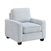 Pery Accent Chair w Reversible Cushions | Modern Light Gray Polyester