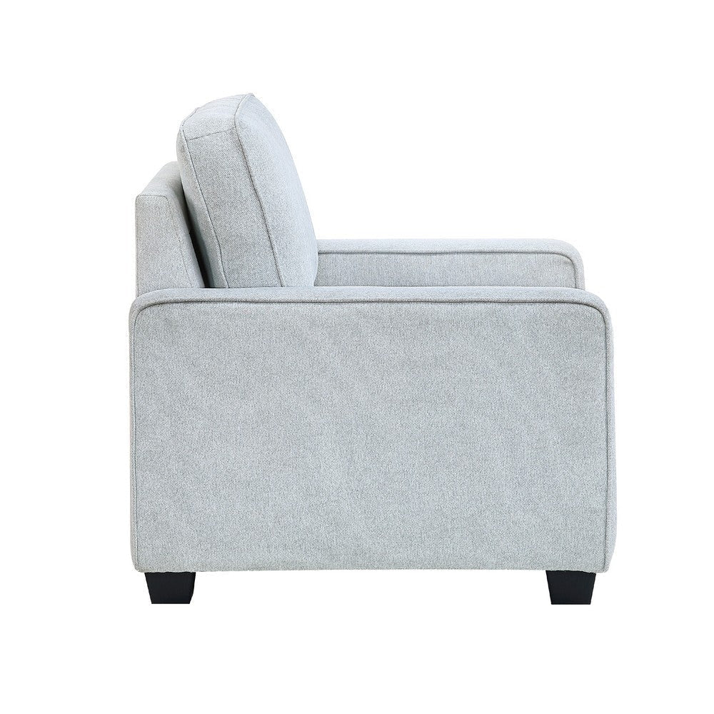 Pery Accent Chair w Reversible Cushions | Modern Light Gray Polyester BM336140