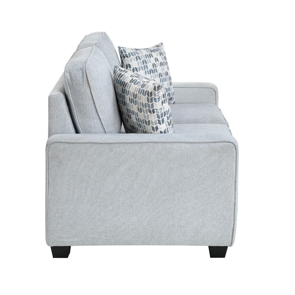 Pery Loveseat w 2 Pillows | Reversible Cushions | Light Gray 60’’ BM336141