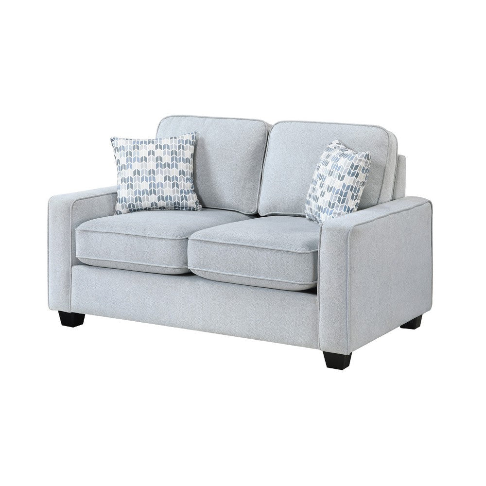 Pery Loveseat w 2 Pillows | Reversible Cushions | Light Gray 60’’ BM336141